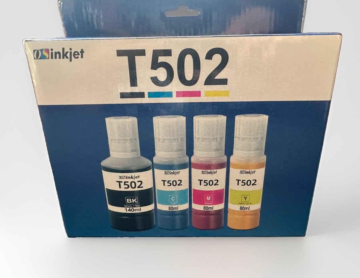 Inkjet T502 Multi-color Ink Bottles B/C/M/Y Ink Bottles 4 Colors New