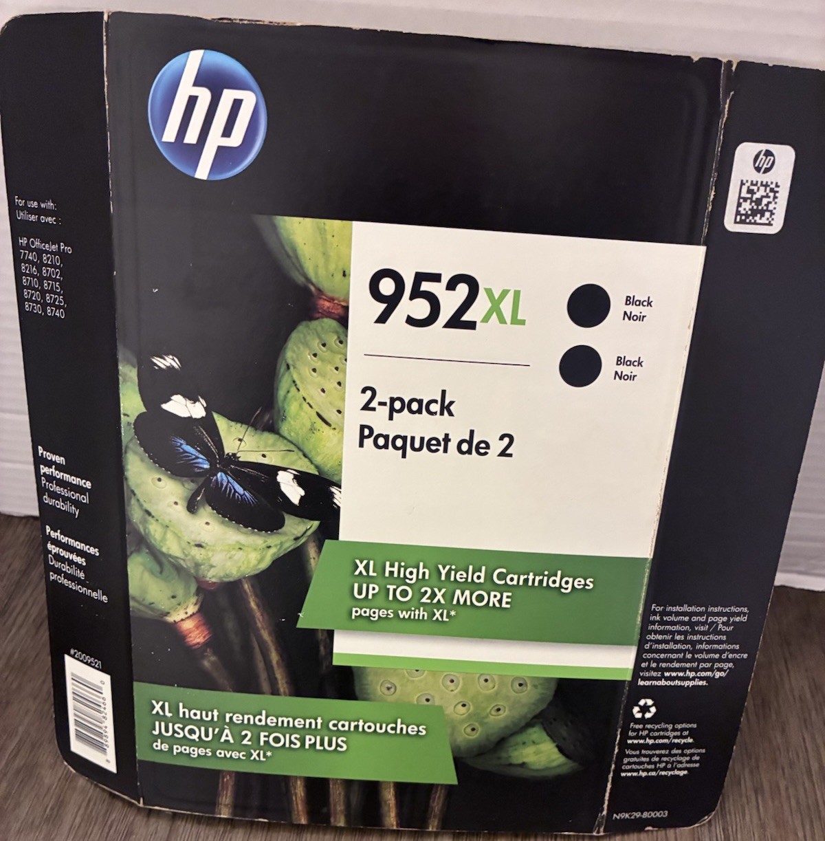 HP 952XL BLACK - 2 PACK  Ink Cartridges EXP 5/2019 Sealed OEM