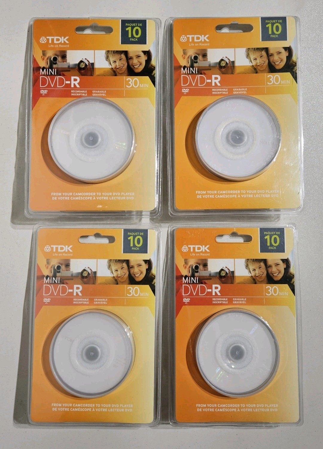 TDK Mini DVD-R 10 Pack Lot Of 4 ☆ New / Sealed ☆
