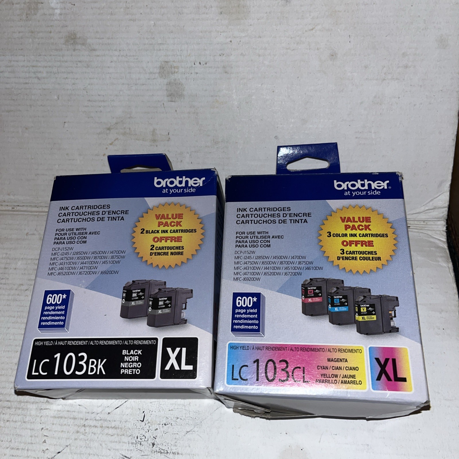 Brother LC103 CL  Ink cyan, magenta, yellow and black LC103 BK NEW