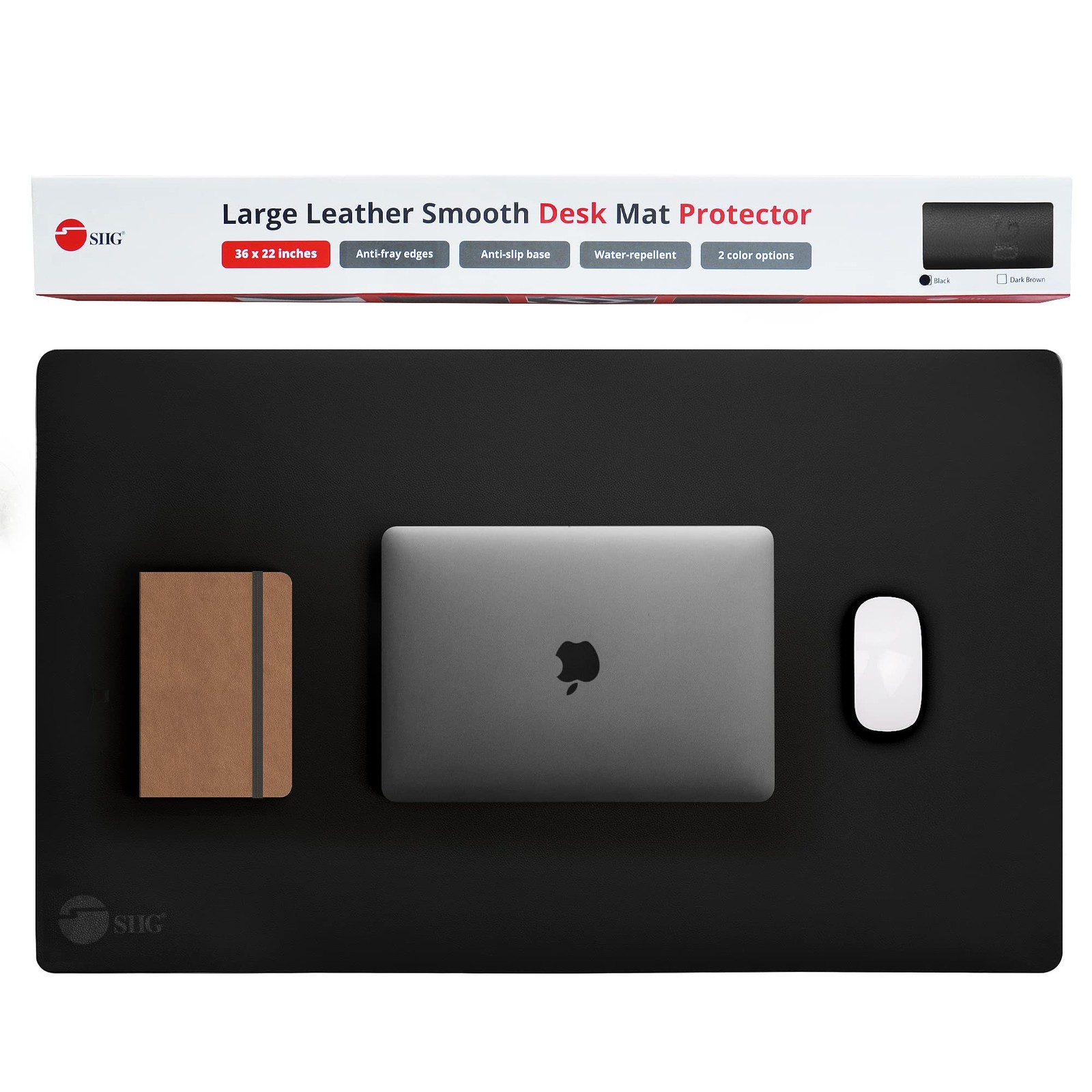 Extra-Large Vegan Leather Desk Mat, 36 x 22, CE-PD0412-S1