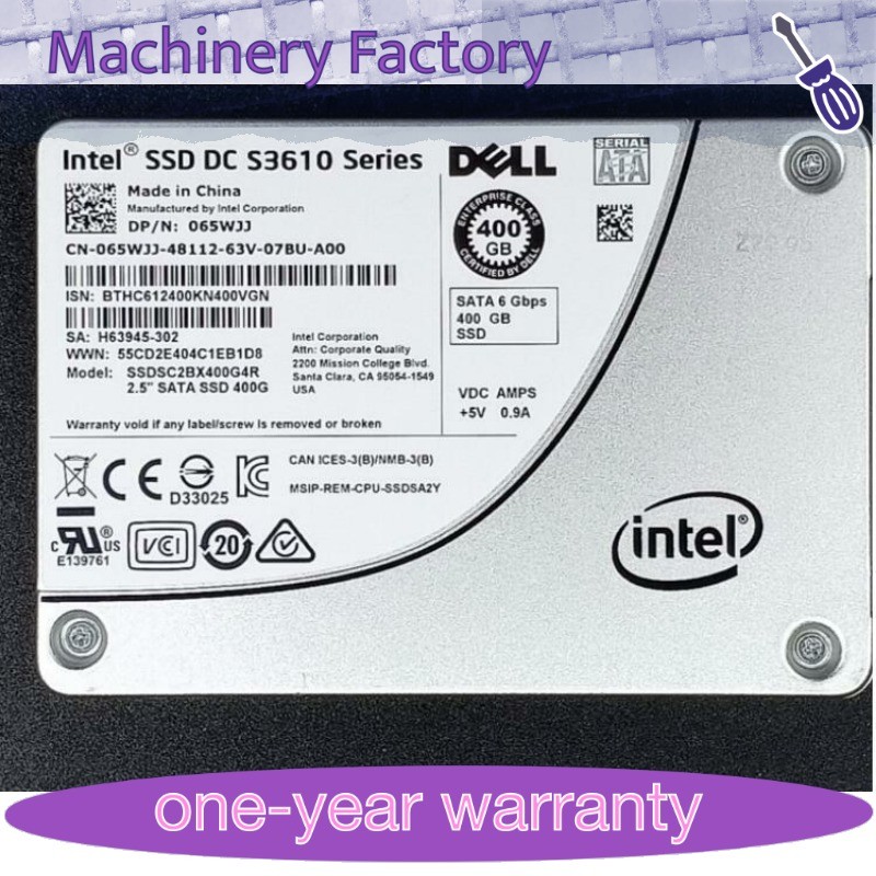 New DELL INTEL DC S3610 400GB 6Gbps SATA 2.5" SSD 65WJJ 065WJJ SSDSC2BX400G4R