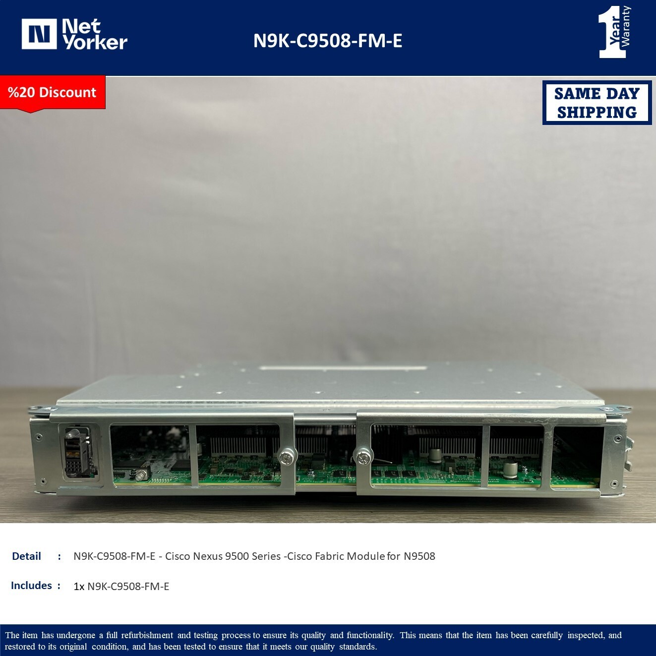 Cisco N9K-C9508-FM-E Nexus 9500  Fabric Module for N9508 - Same Day Shipping