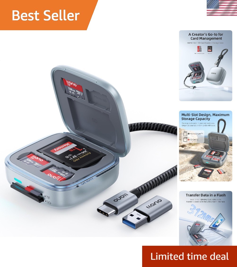 Micro SD Card Reader Case, TF 4.0 Memory Card Reader Holder5Gbps