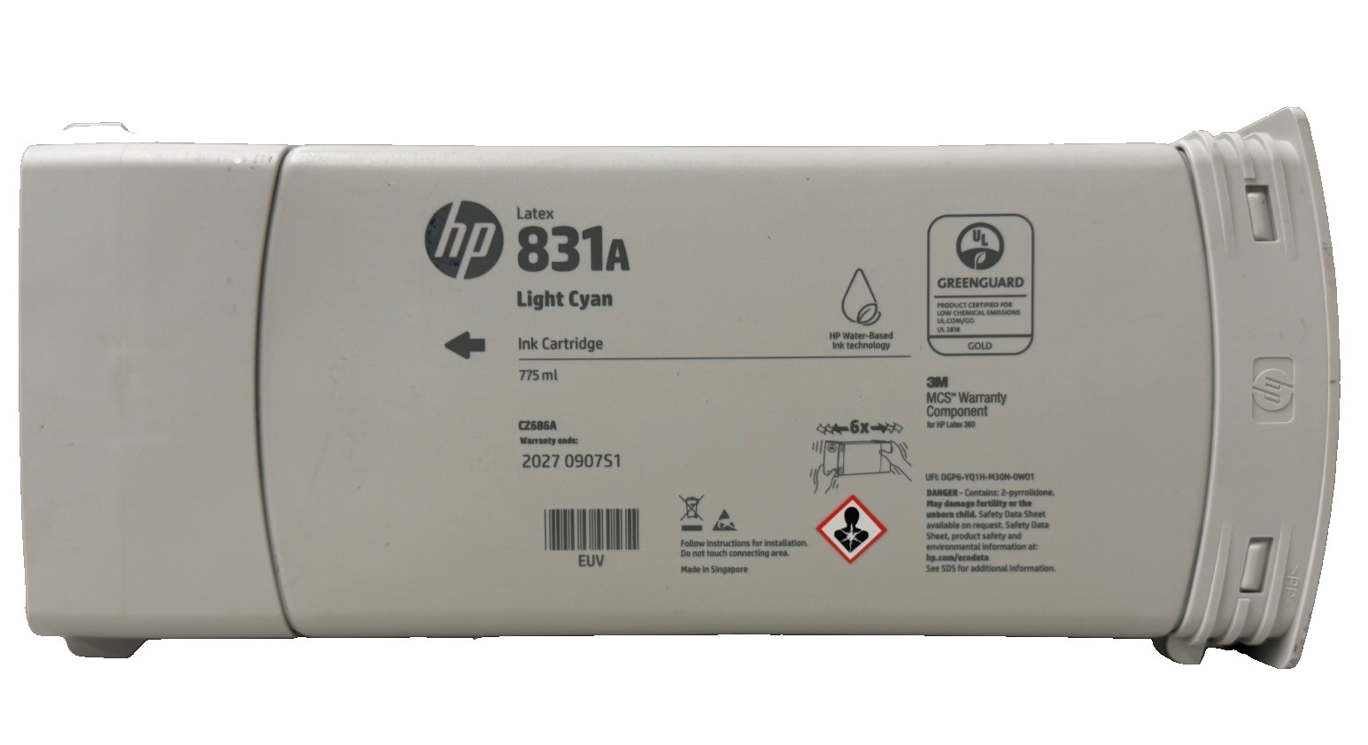 New Genuine HP 831A Light Cyan Ink Cartridge 775ml