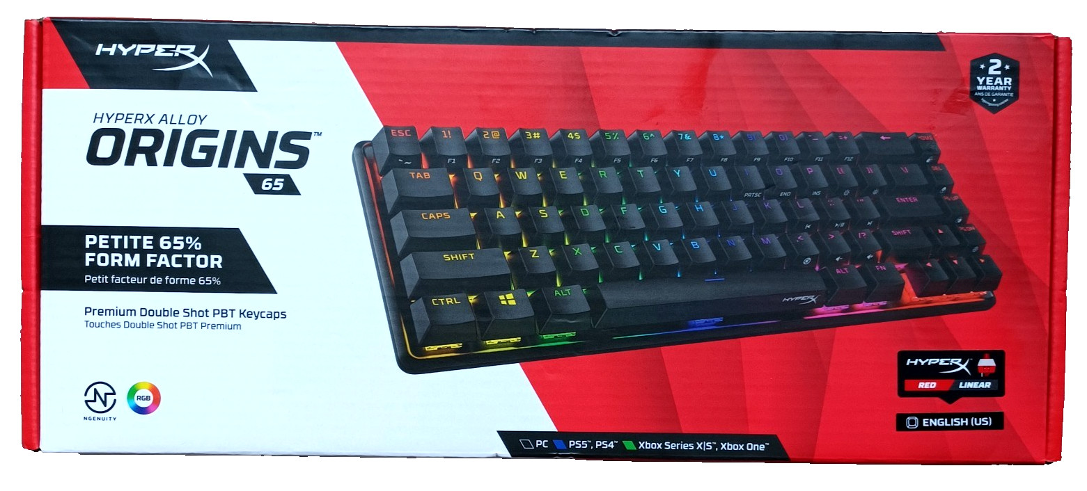 HyperX Alloy Origins 65 Mechanical Gaming Keyboard (Black) PC Xbox PS5 PS4 (NEW)