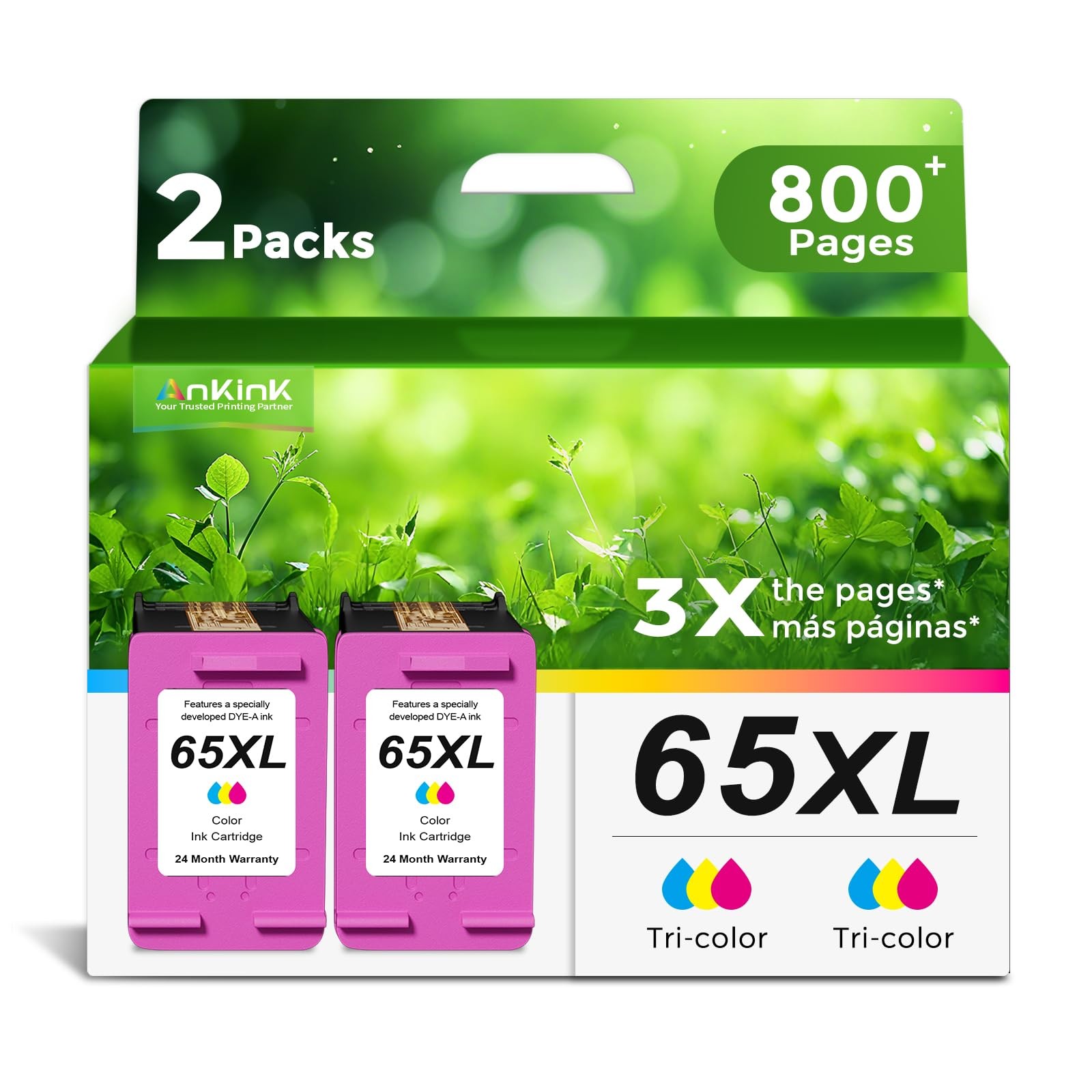 65XL Color Ink Cartridge Replacement for HP 65 HP65XL
