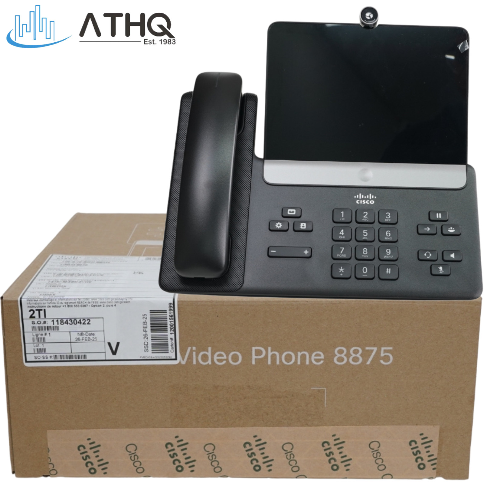 Cisco CP-8875-K9 Video Phone 8875 IP Desk Phone Bluetooth Wi-Fi 2 Year Warranty