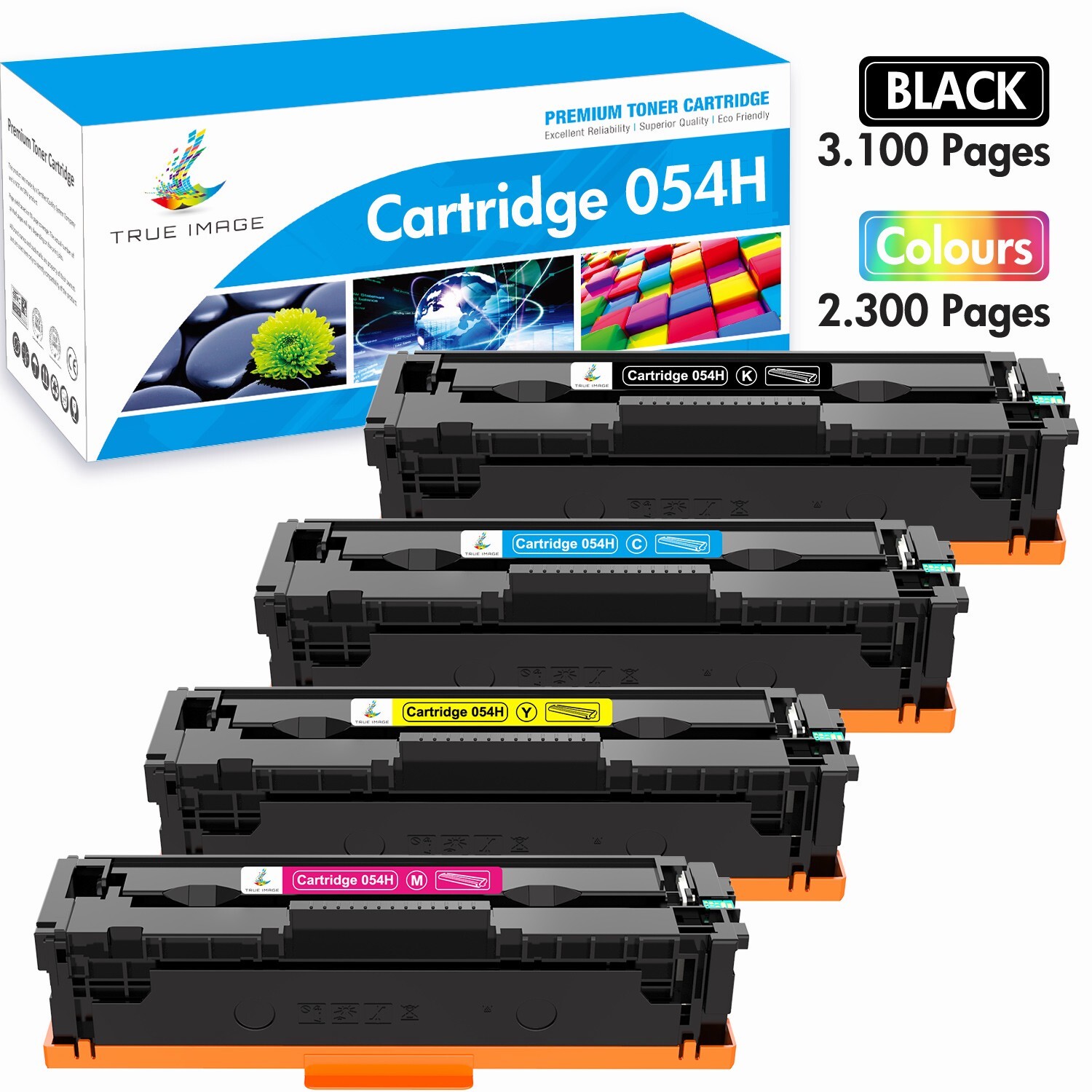 4PK CRG 054H Toner for Canon 054 imageCLASS MF642cdw MF644cdw MF641cw LBP622cdw