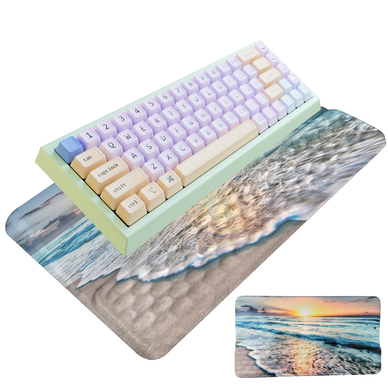 1 PC Ocean Beach Computer Keyboard Stand Pad Ergonomic Tilted Wrist Rest