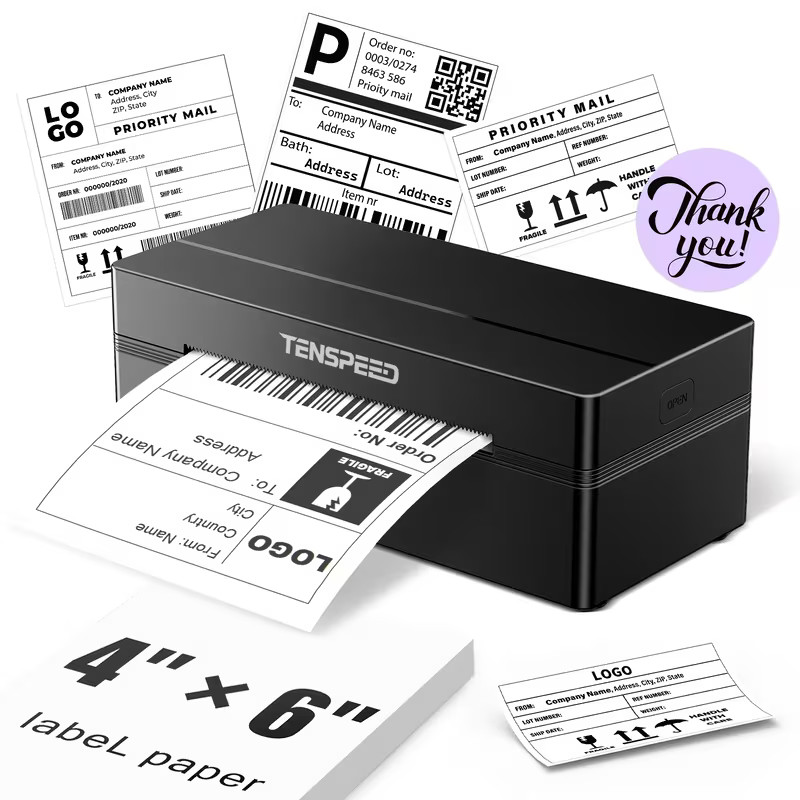 Label Printer Bundle RP425 High-Resolution Thermal With 500 Shipping Labels 4 X6