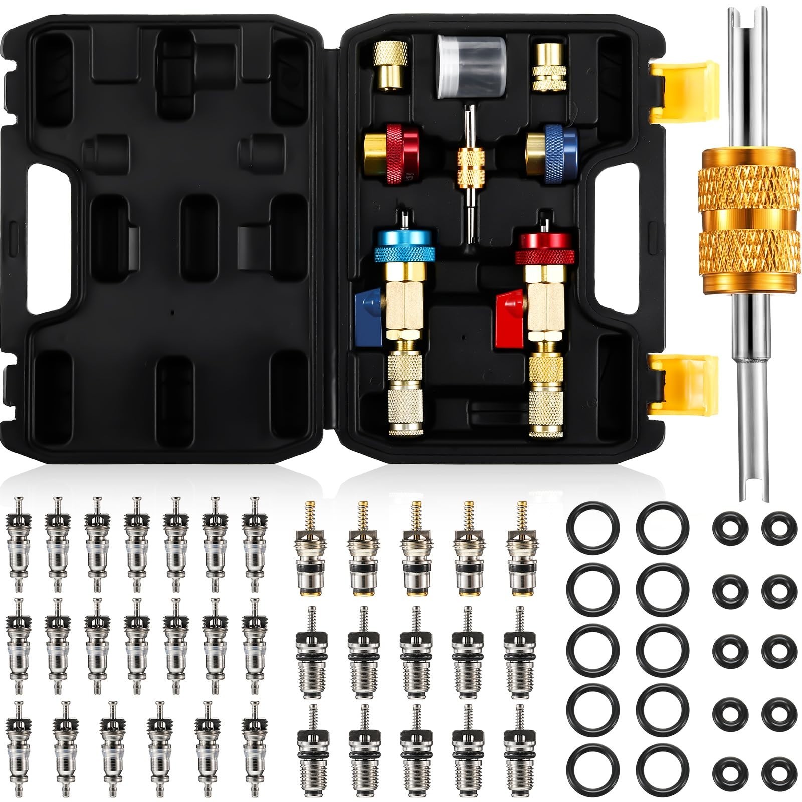 pc A/C Schrader Valve Core Remover Installer Kit R12 R22 R410 R134a R1234YF