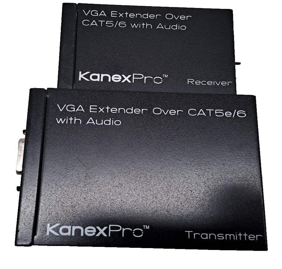 KanexPro VGAEXTX1 VGA Extender Over CAT5e/6 with Audio - Transmitter & Receiver