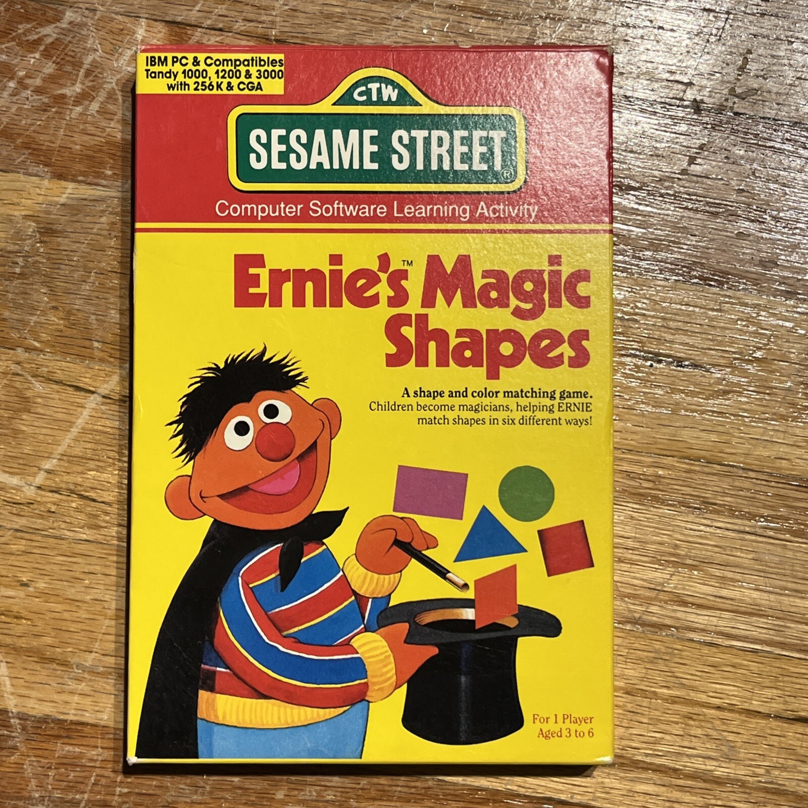 Vintage 1987 Ernie's Magic Shapes Hi Tech Expressions IBM PC-Tandy Sesame Street