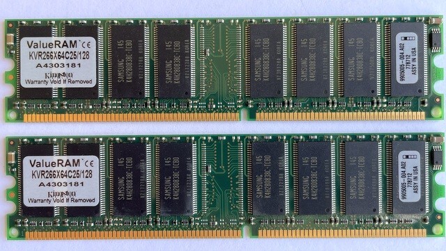 Kingston KVR266X64C25/128 Desktop Computer Memory RAM Value Ram (2)👀