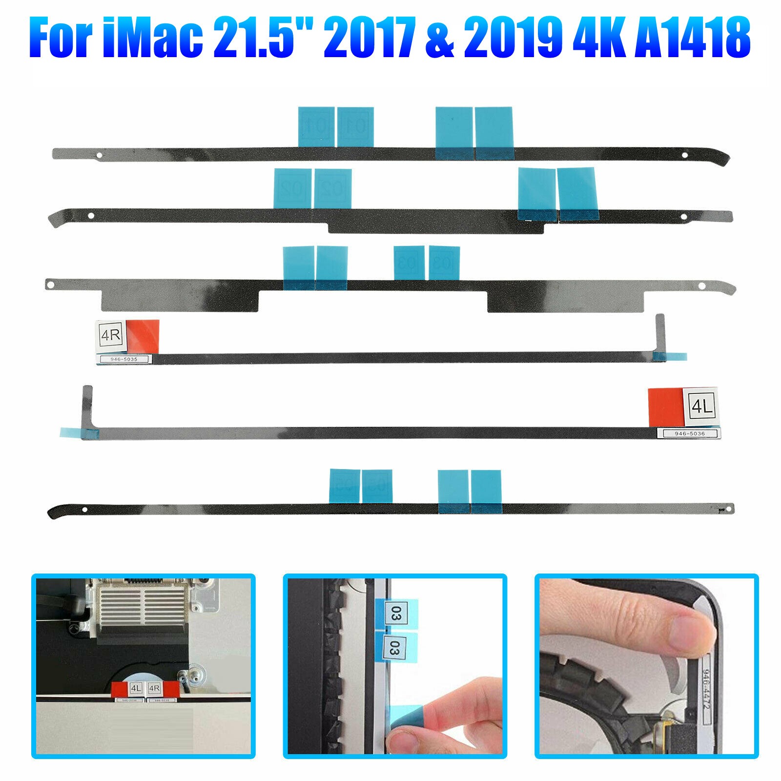 LCD DISPLAY VHB ADHESIVE TAPE STRIP KIT iMac 21.5 A1418 2012,2013,2014,2017