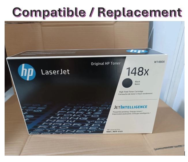 Compatible HP 148X W1480X Black High Yield Toner 9500 Pages LaserJet Pro 4001