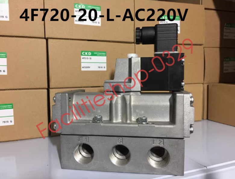 1pcs NEW CKD solenoid valve 4F720-20-L-AC220V DHL/FedEx