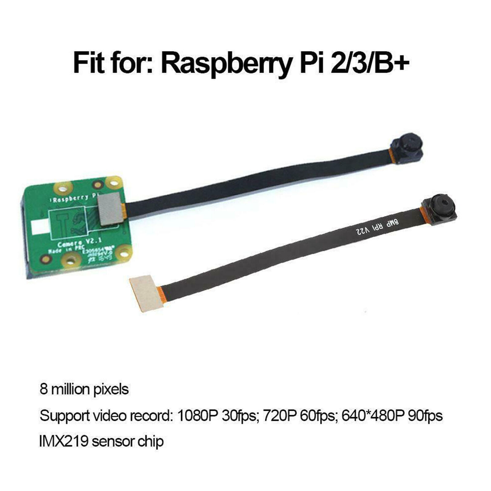 1080P HD Camera Module Board 8MP 77.6° FoV Replacement For Raspberry Pi 2/3/B+