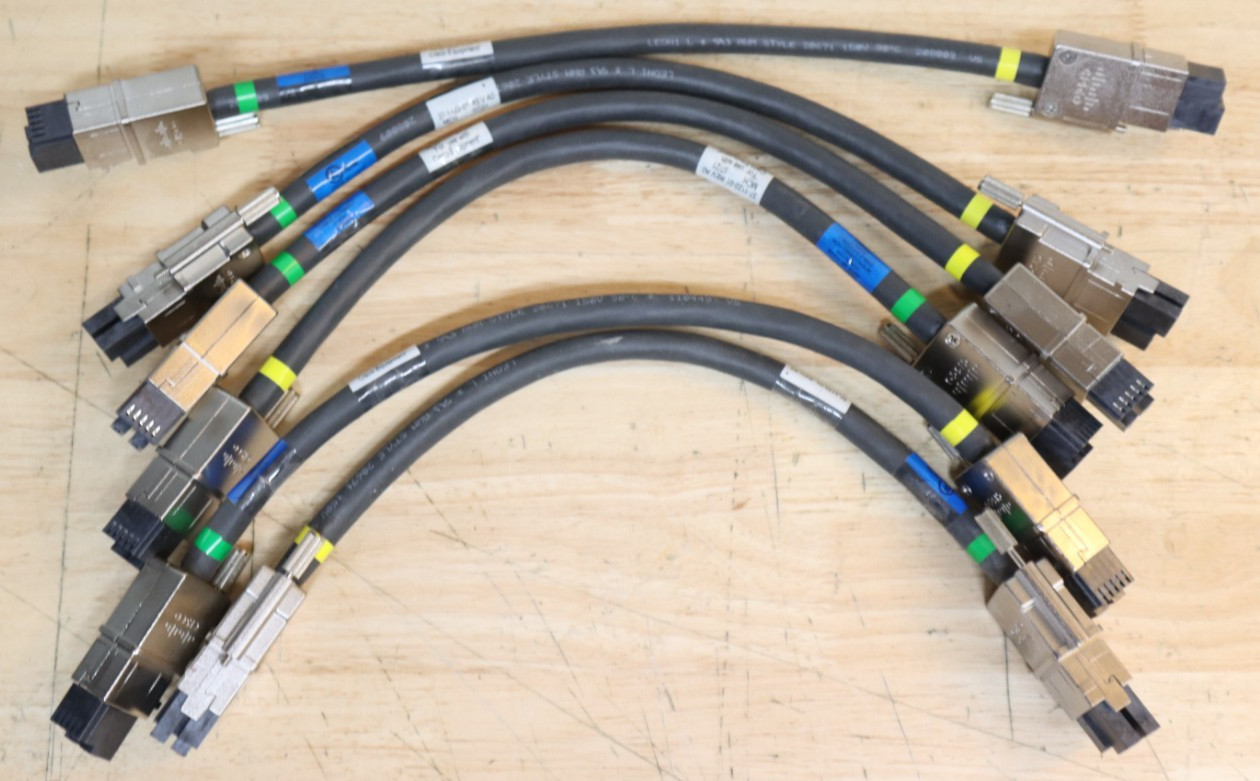 Used Set Of 6: Cisco 37-1122-01 Power Stack Powerstack Cable 3850 Series Switch