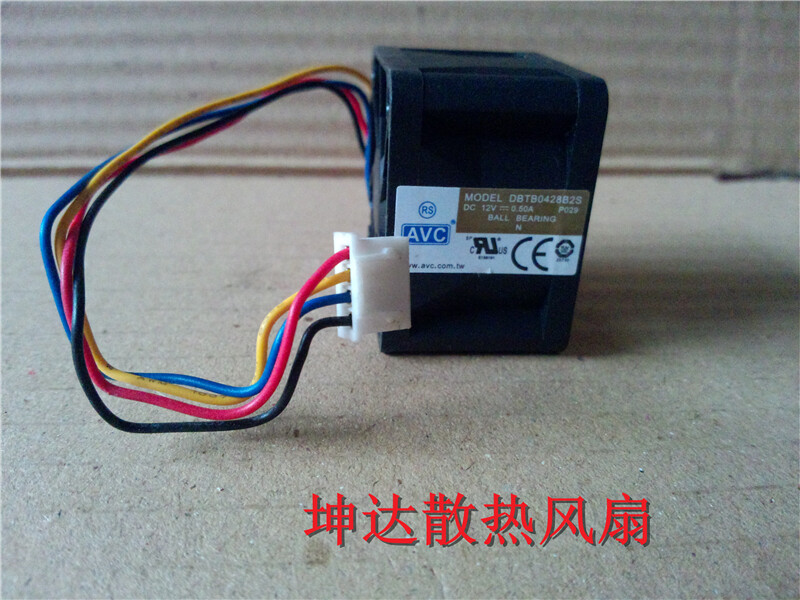 1pcs  AVC DBTB0428B2S 12V 0.50A 4CM 4028 4-wire PWM cooling fan