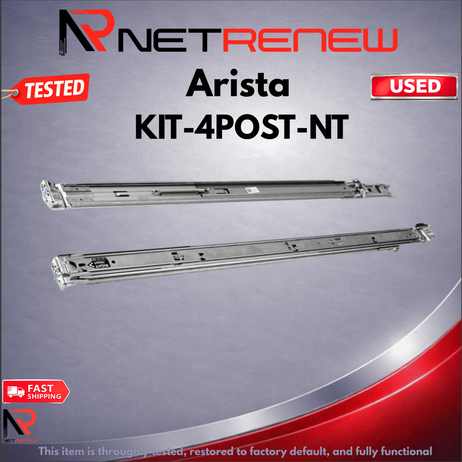 Arista KIT-4POST-NT 4-Post Rack Mount Kit -Used-