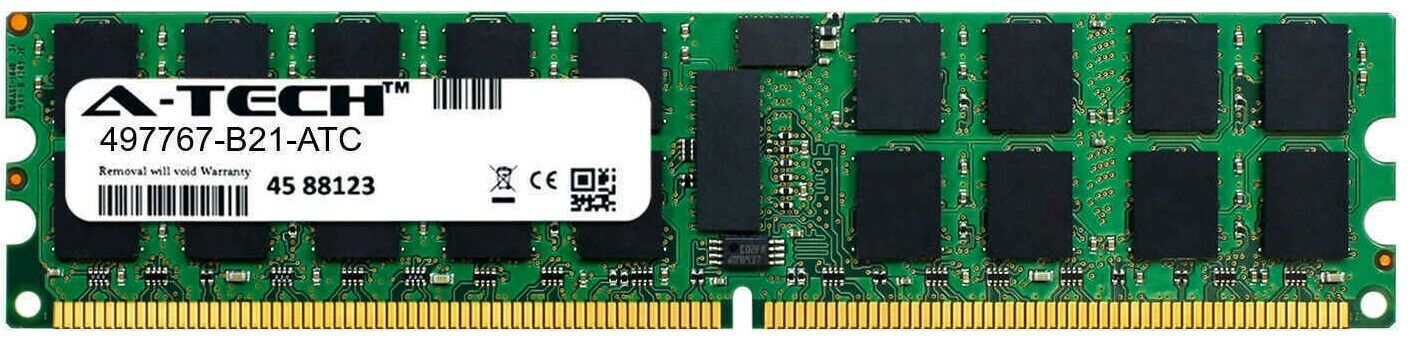 4GB DDR2 PC2-6400R 800MHz ECC RDIMM (HP 497767-B21 Equivalent) Server Memory RAM
