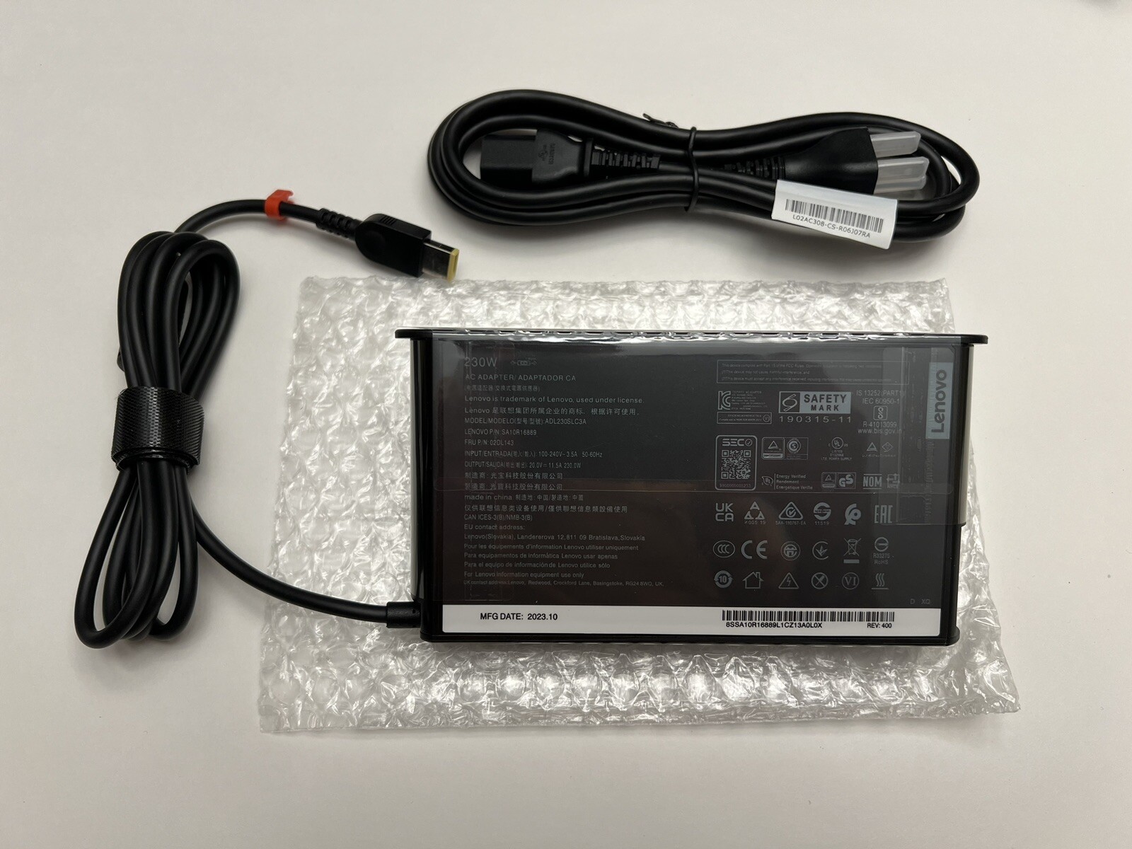 Lenovo/Legion 230W 20V New Slim Version AC Adapter For Legion 5, ThinkPad