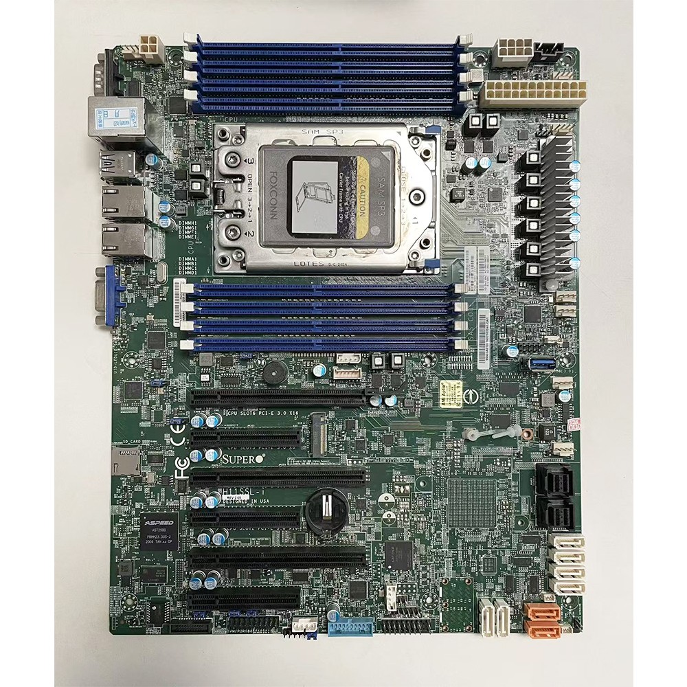 FOR Supermicro H11SSL-i Single LGA 1356 Server Motherboard 128GB DDR4 Test ok