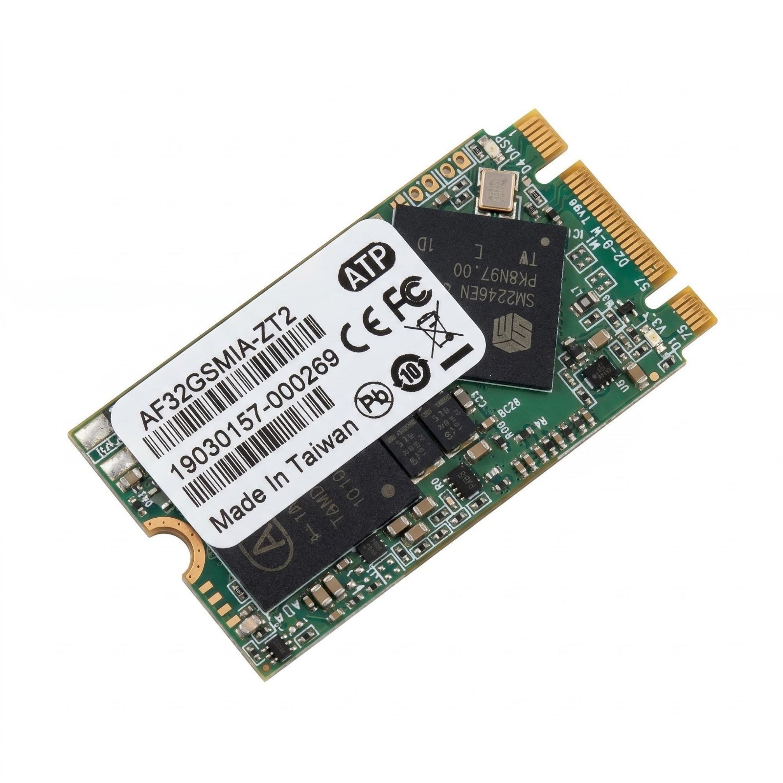 ATP Electronics AF32GSMIA 32 GB M.2 PCIe NVMe SSD 2242 SATA 6 Gb/s Industr