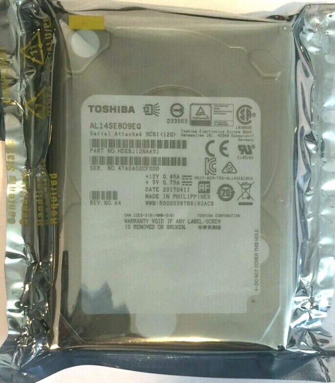  Toshiba 900GB 10K SAS 12Gbps 2.5" HDD 128MB Cache AL14SEB09EQ Dell IBM HP *NEW*