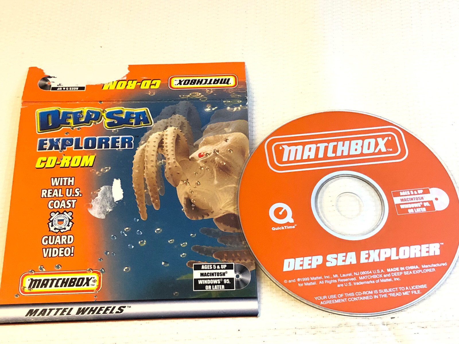 1999 Matchbox Deep Sea Explorer Mega Rig Learn CDROM Win Power Macintosh 95 98