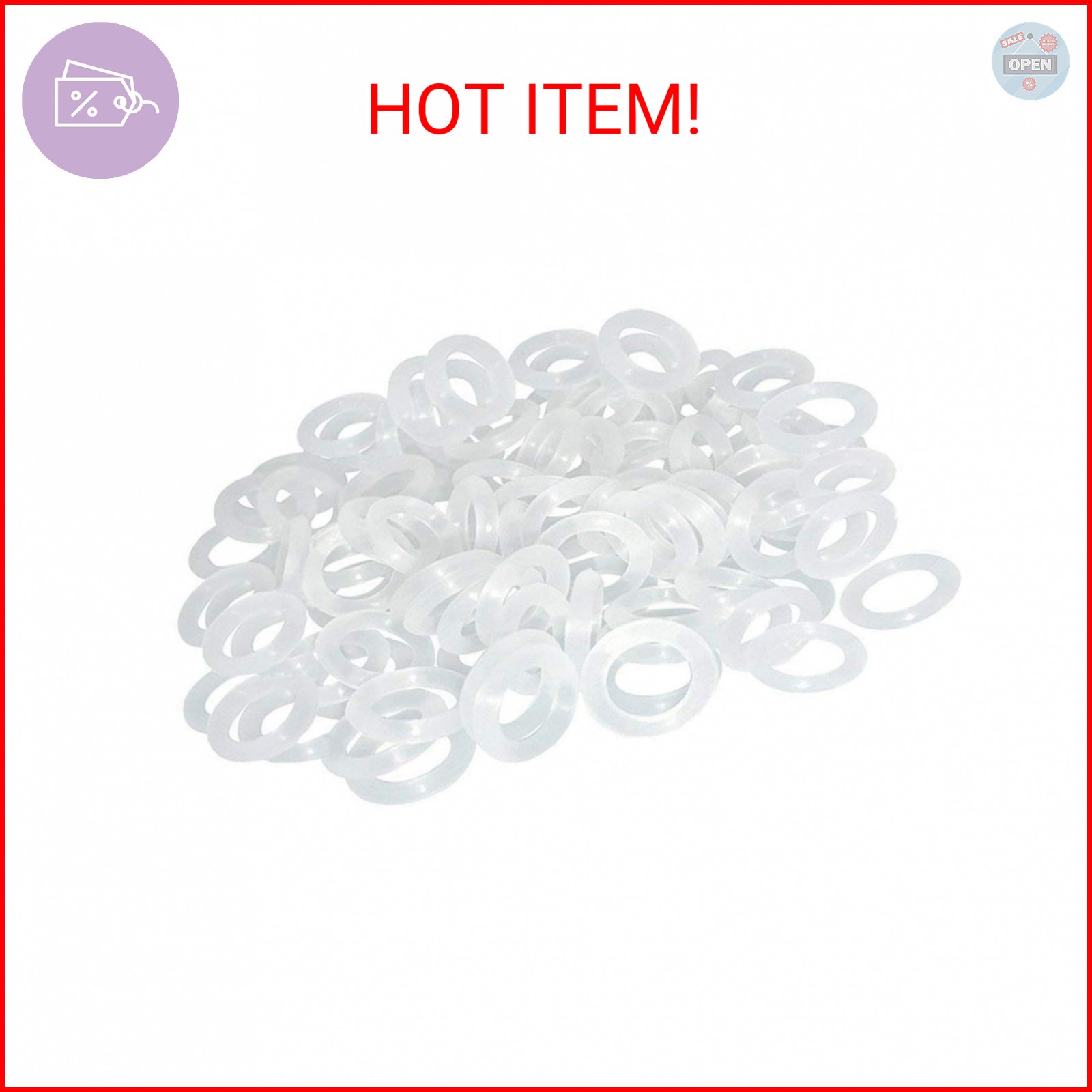 ThreeBulls 120Pcs Clear Rubber O-Ring Keyboard, O-Rings Keycaps, Switch Dampener