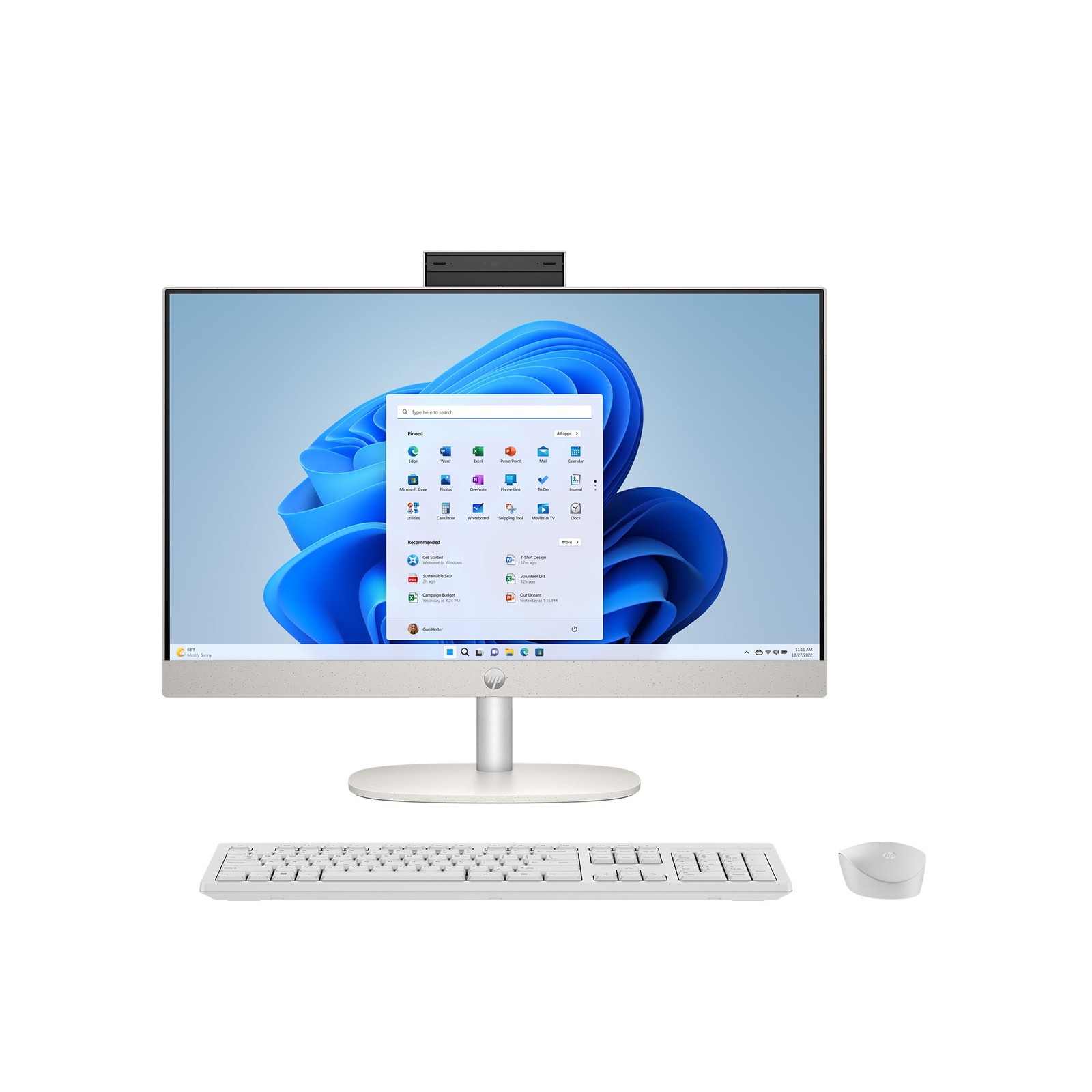 HP 24-cr0913w All-in-One 23.8" FHD Touchscreen i3-N300 0.8GHz Intel UHD Graphics