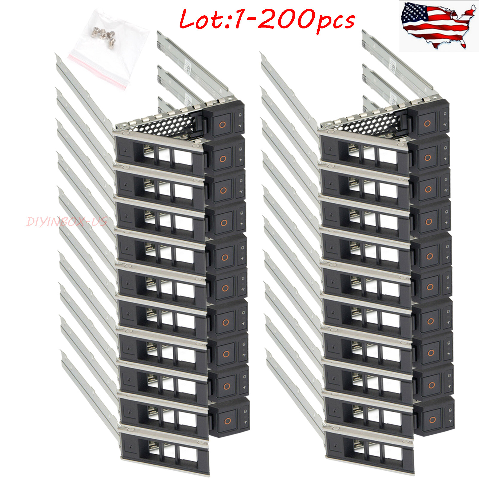 Lot X7K8W 3.5" Dell 14th 15th 16th Tray Caddy R760XS R750 R650 R550 R450 R740