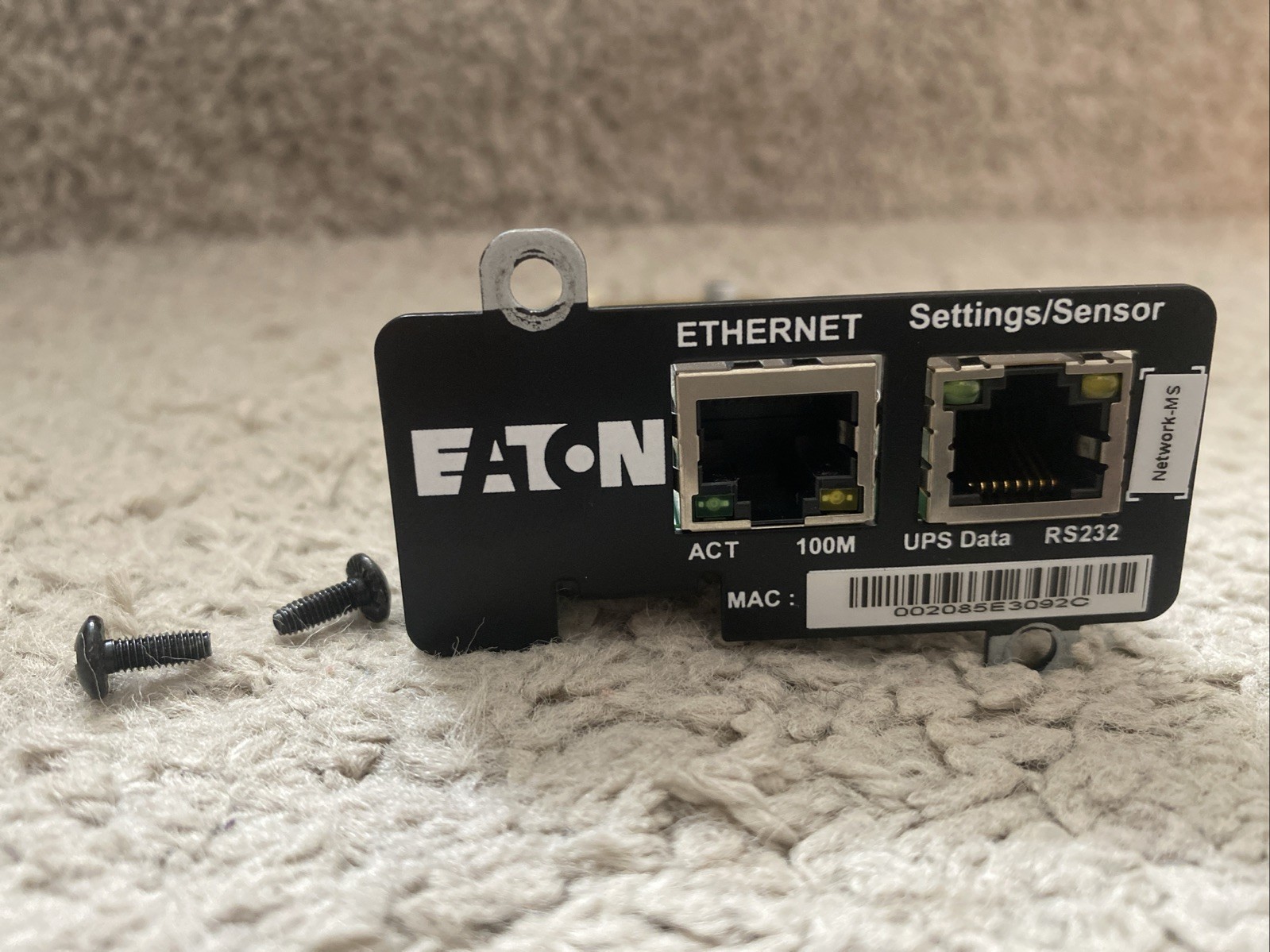 Eaton Network 710-A1057-01P  2 Port Ethernet Card 34003816XD_6FA 34003816XD_1FA