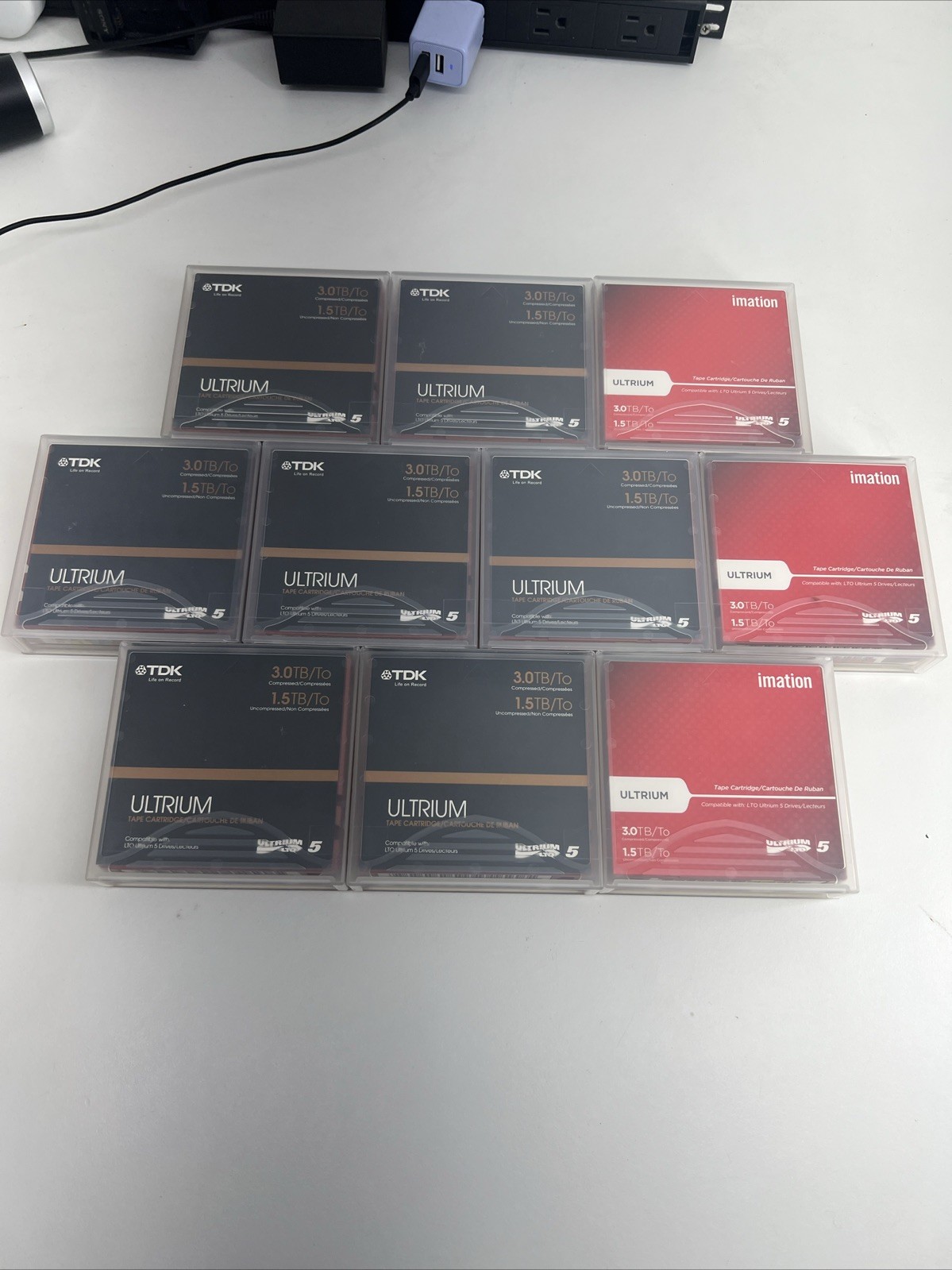 10  TDK / Imation ULTRIUM Gen 5 1.5TB/3.0TB Tape Data Cartridge LTO