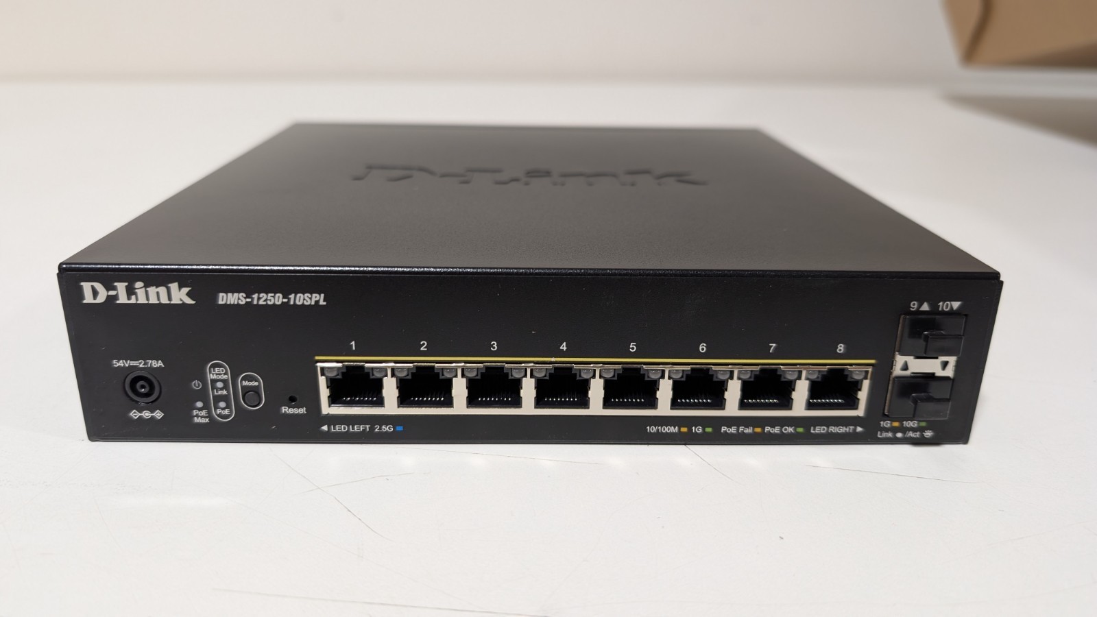 D-Link DMS-1250-10SPL 10-Port Multi-Gigabit Smart Managed Switch w/ PoE+ & 2 x 1