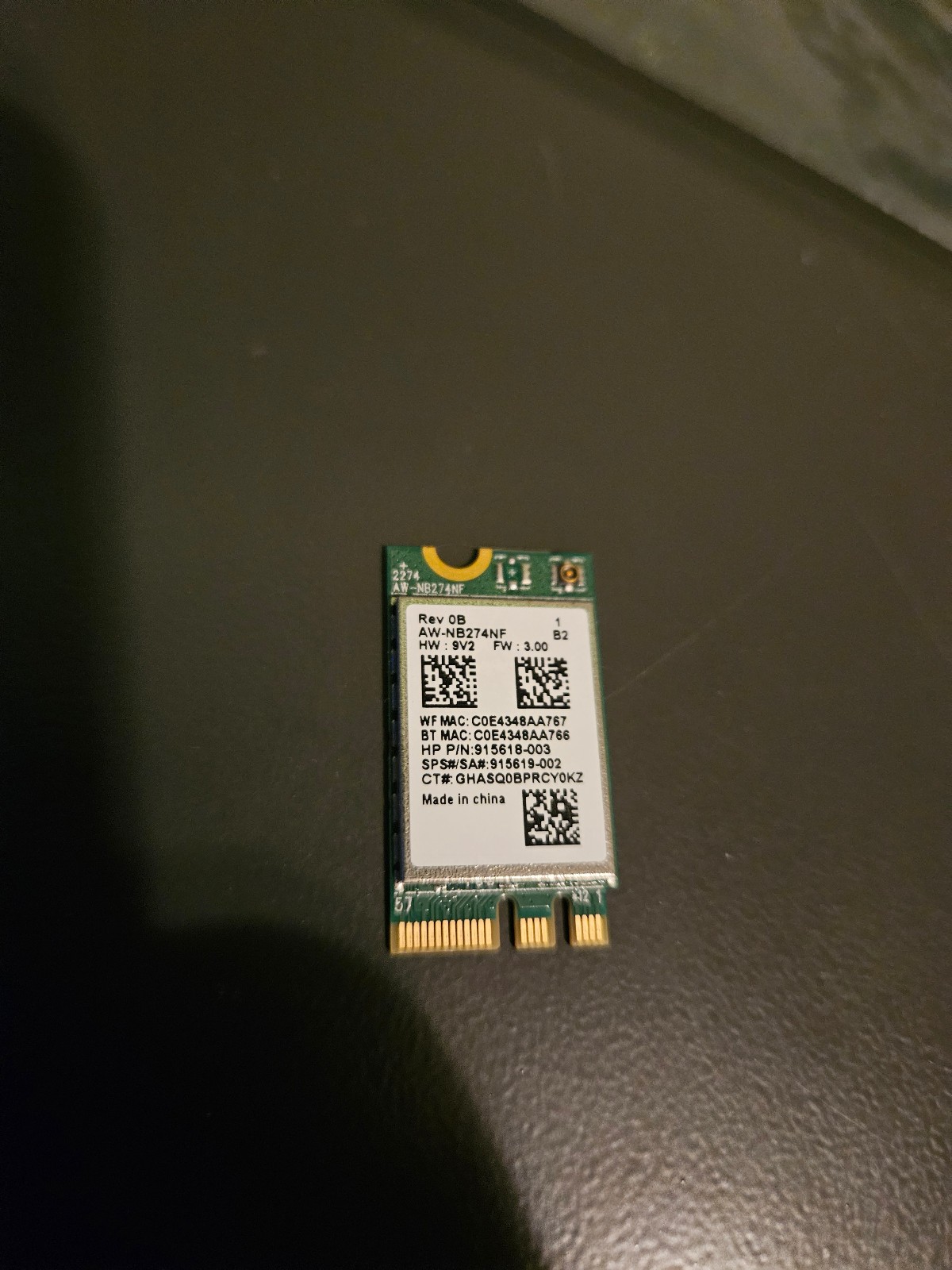 HP 17-AK 15-BS 14-CF 15-BW WIFI Wireless Card AW-NB274NF RTL8723DE 915619-003