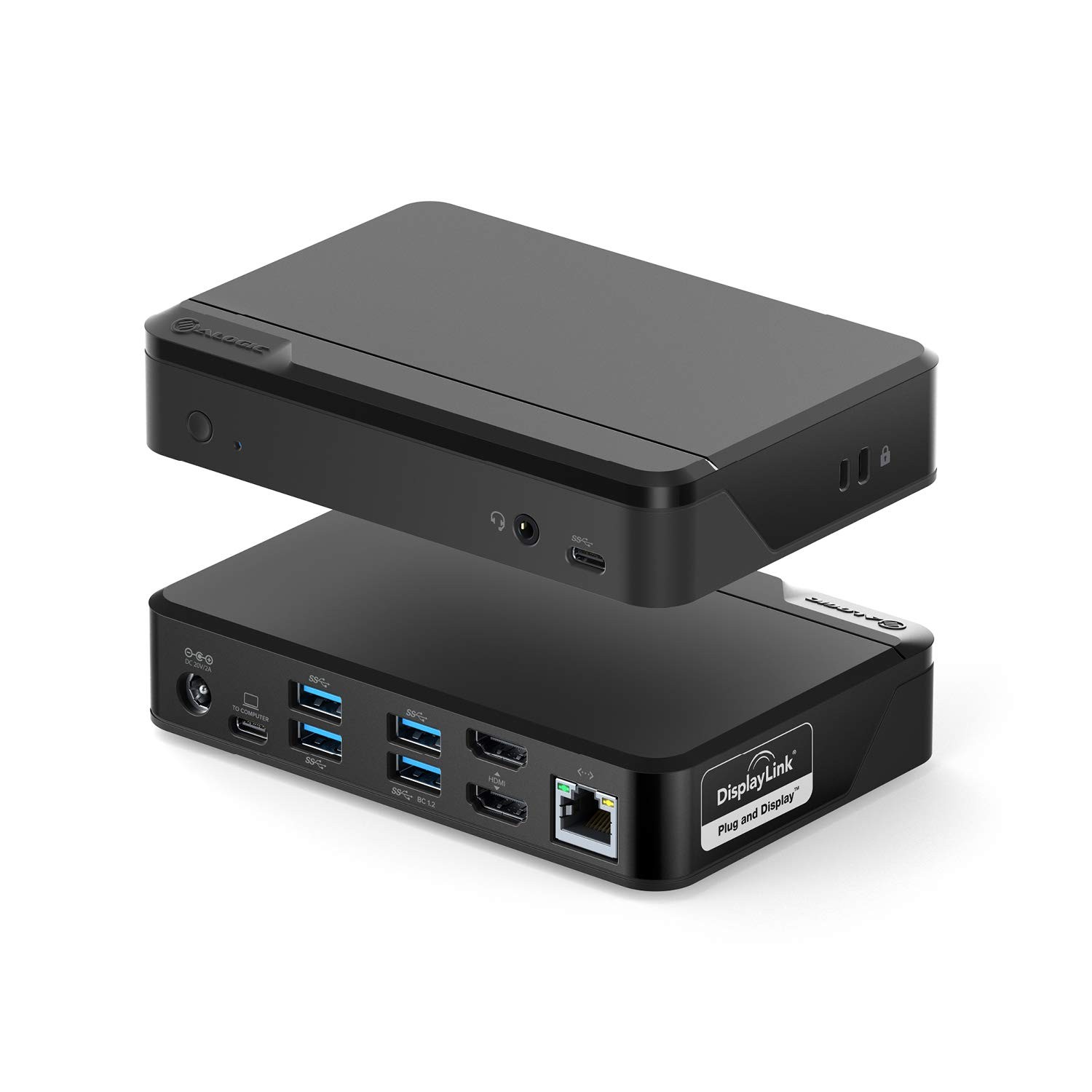 ALOGIC Universal Twin HD Docking Station, USB-C & USB-A Compatible - Dual Displa
