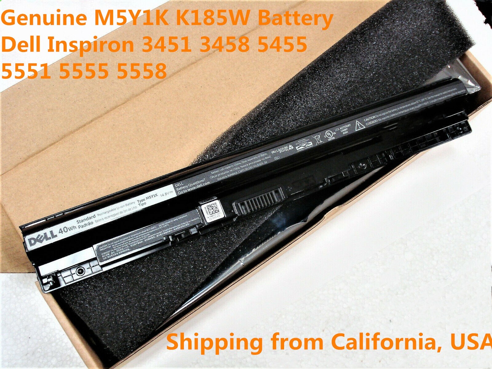Genuine M5Y1K Battery for Inspiron 14/15/17/5000/3000 Series 5559 5558 3551 3552