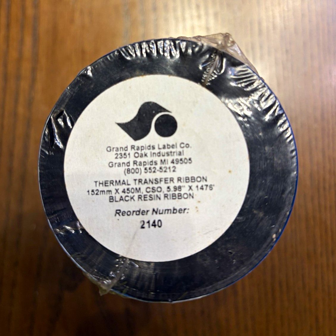 Thermal Transfer Ribbon Black Resin 152mm x 450m (5.98” x 1476’) - Still Sealed