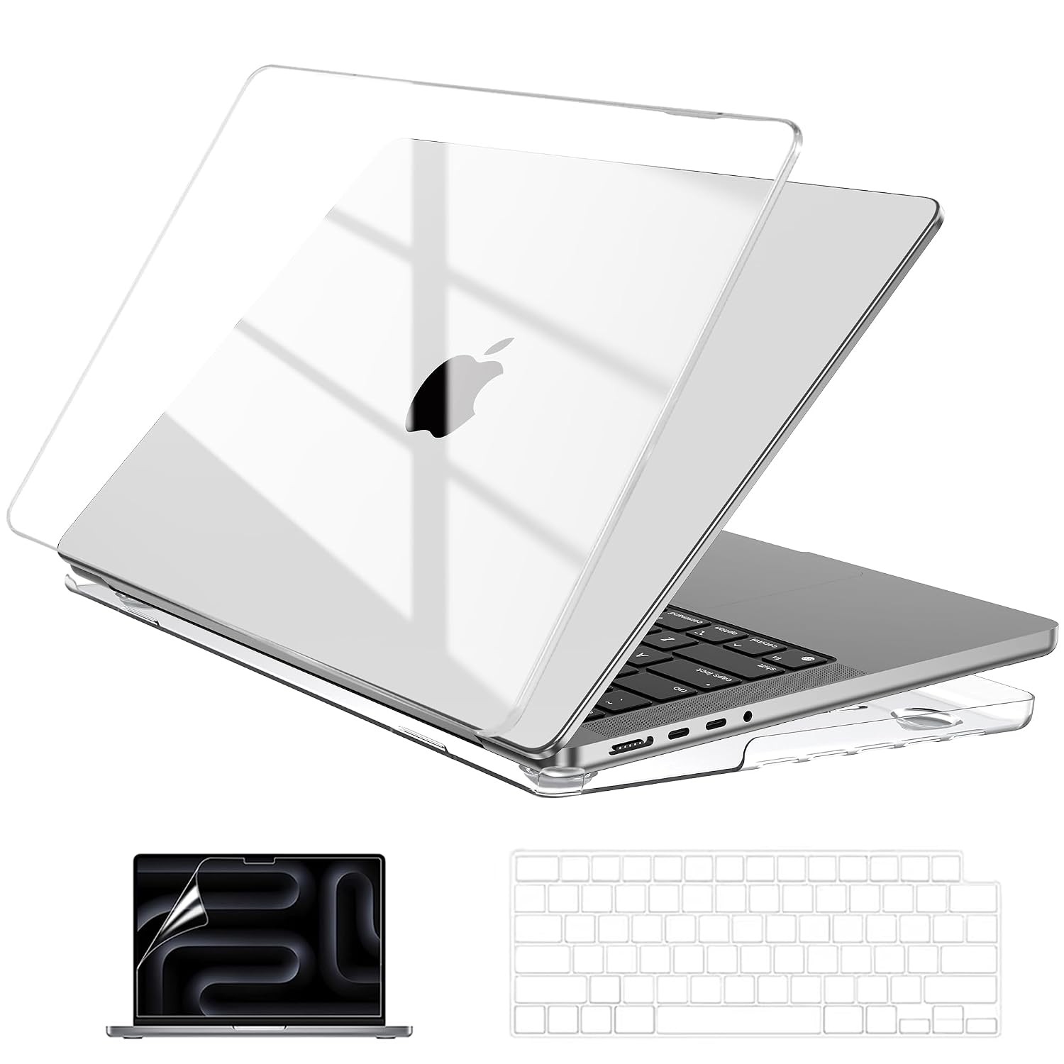 MacBook Pro 14 inch Crystal Clear M2 M5 Case 2022 2026 Compatible