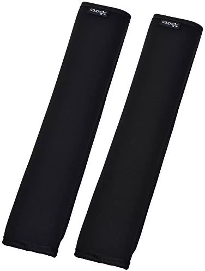 COSMOS 2 PCS 12" Black Comfort Shoulder Strap Pads for Laptop Bag, Sport Bag,