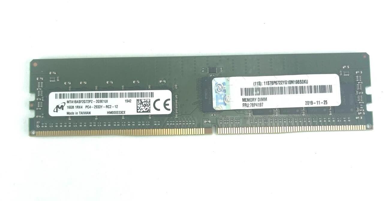 IBM 16GB DDR4 PC4-2933Y 1Rx4 ECC REG DIMM IBM 78P4197