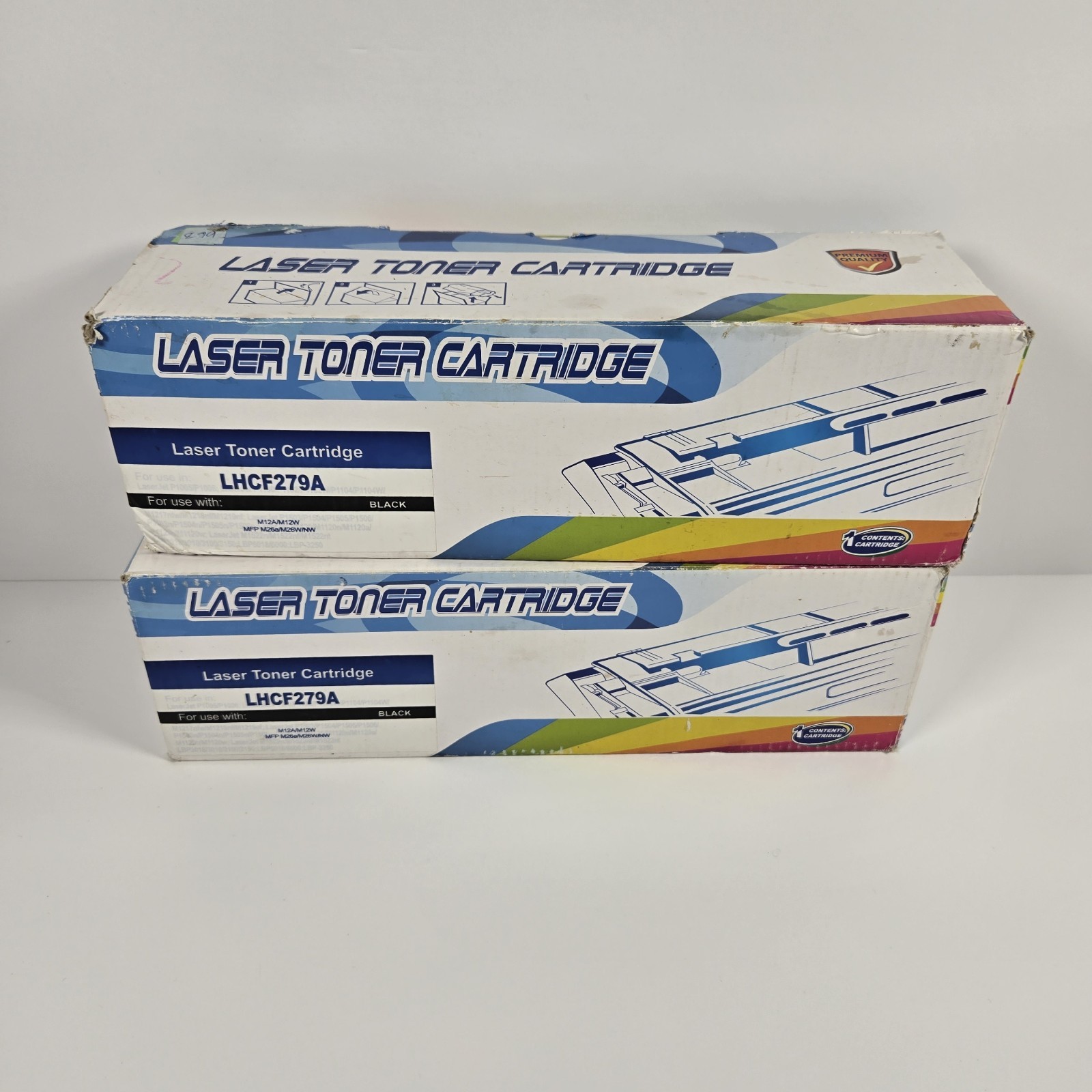 2 x Compatible CF279A Black Toner Cartridge LHCF279A - Open Box, Unused