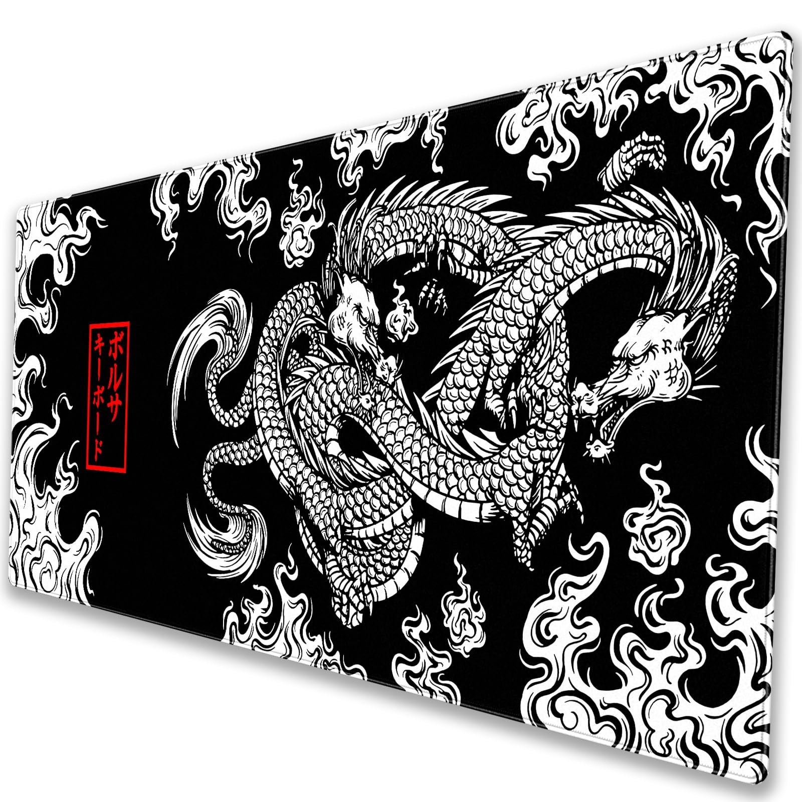 Cindasun Japanese Dragon Desk Mat XL Extended Gaming Mouse Pad Computer Mat