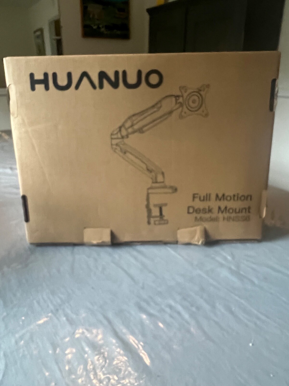 Huanuo Flexi Full Motion Pc Desk Mount, Model HNSS6 Gamers Tilt Swivel Rotates