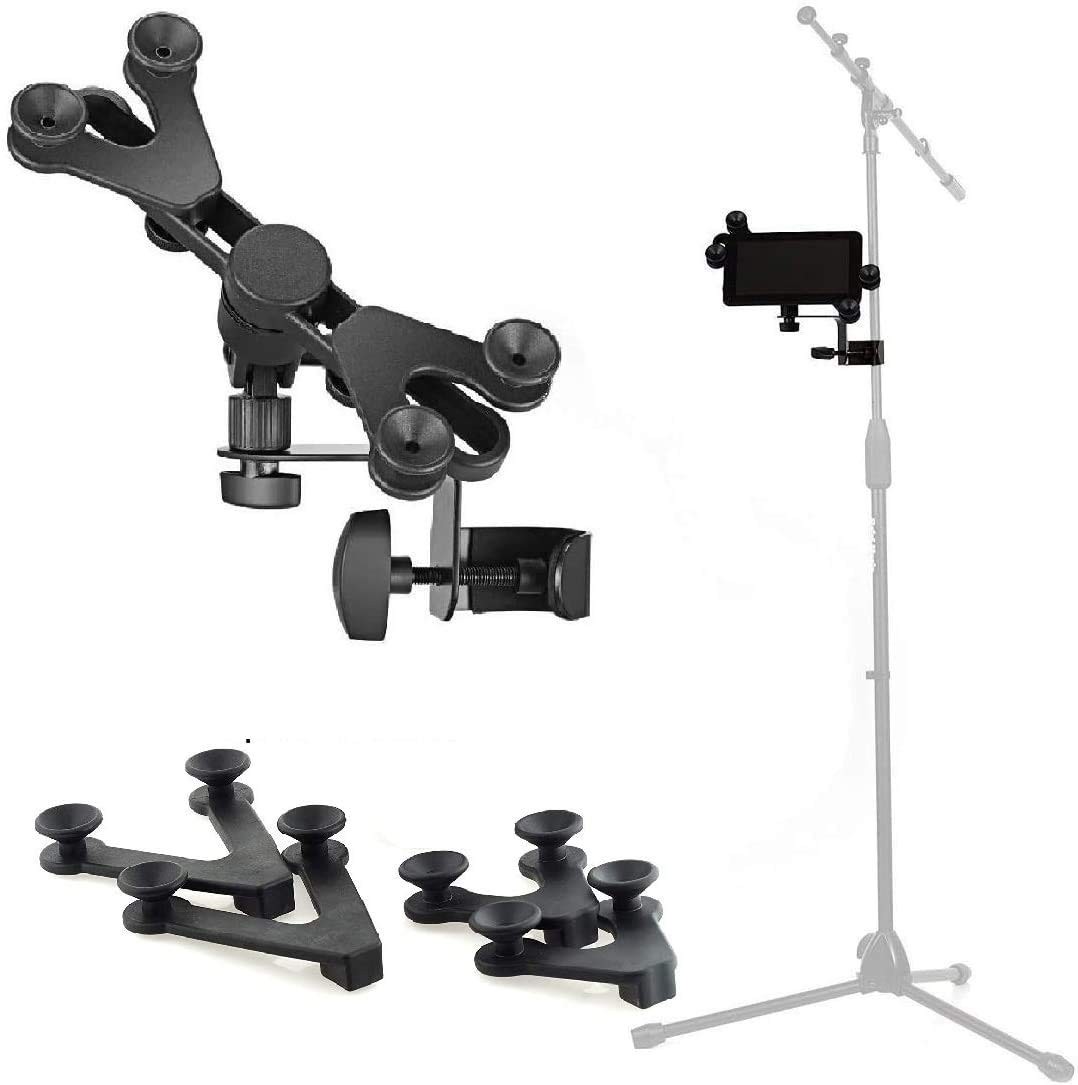 Microphone Stand Tablet Smartphone Holder Mount Fits Devices 6 to 15 Inch