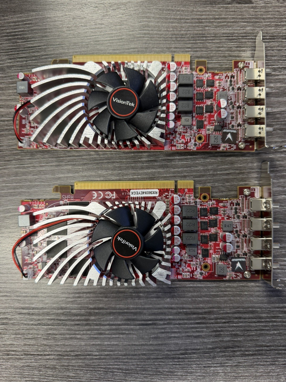 LOT OF 2 VisionTek AMD Radeon RX 560 4GB GDDR5 PCIe  VTK-401789 Tested